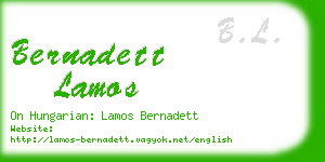 bernadett lamos business card